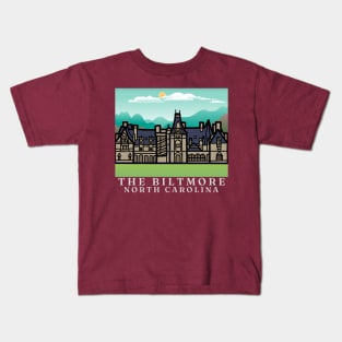 Asheville North Carolina, Biltmore Estate, Mountains, Garden Kids T-Shirt